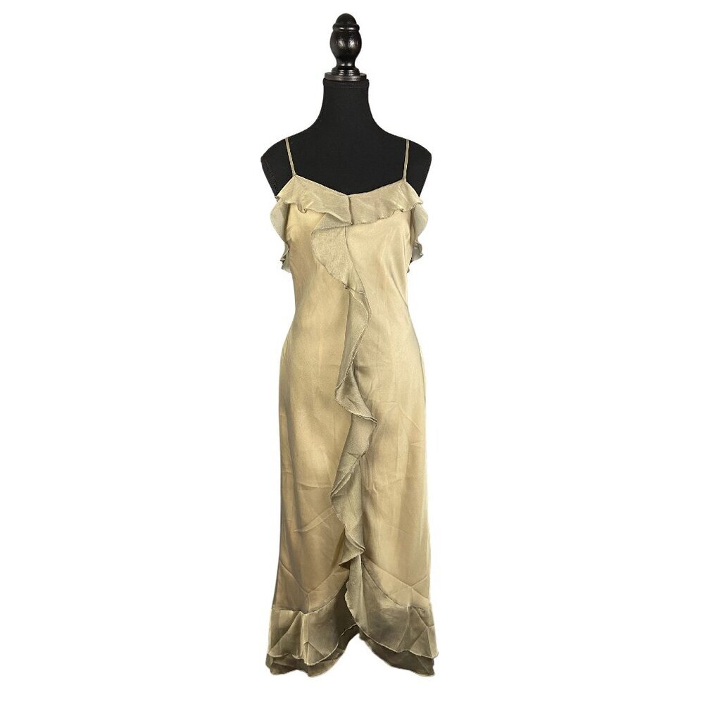 Vintage Smart Set Midi Dress - Wedding Guest Dress - Asymmetrical Ruffle